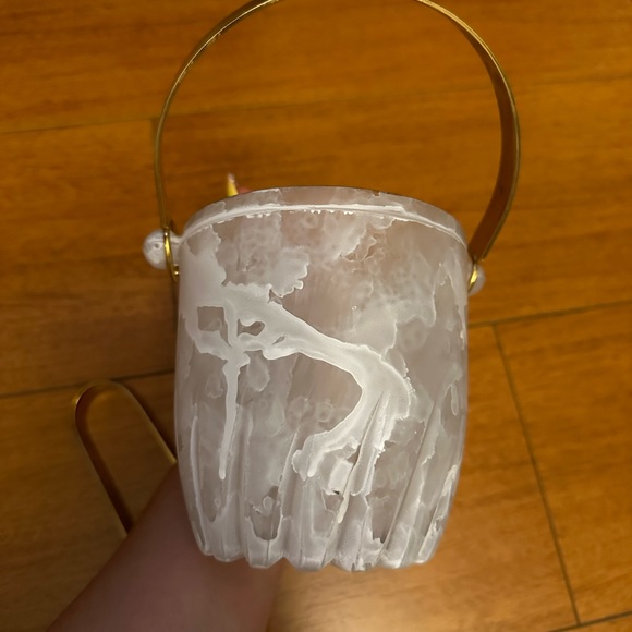 Creazioni Silvestri Arte Murano Crystal Ice Bucket Made In Italy, Floral & Gold - Picture 6 of 7